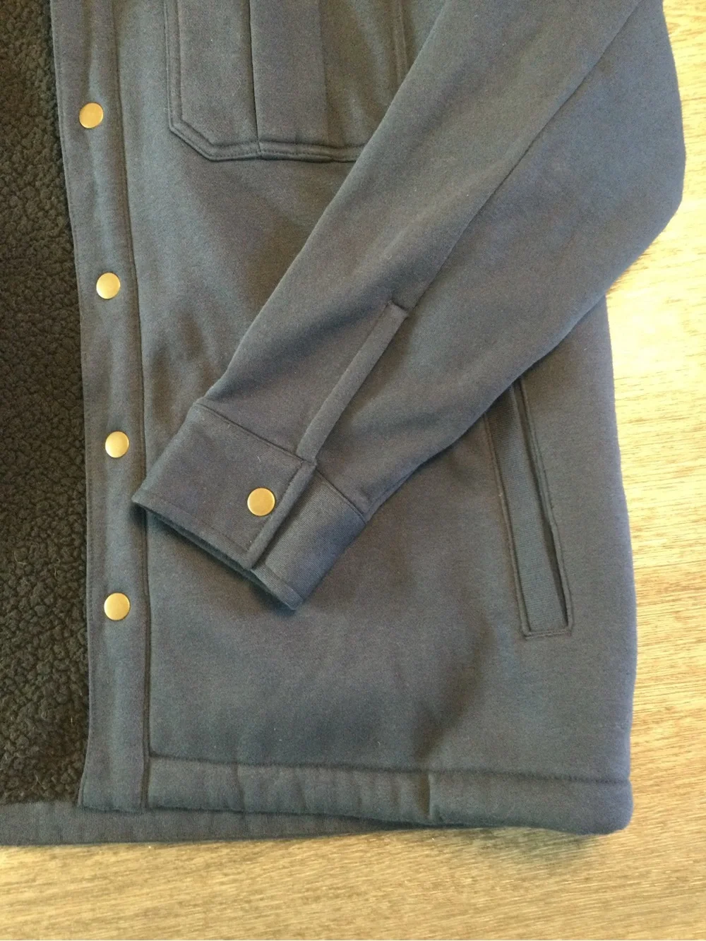 Banana Republic Navy Sherpa-Lined Shirt Jacket